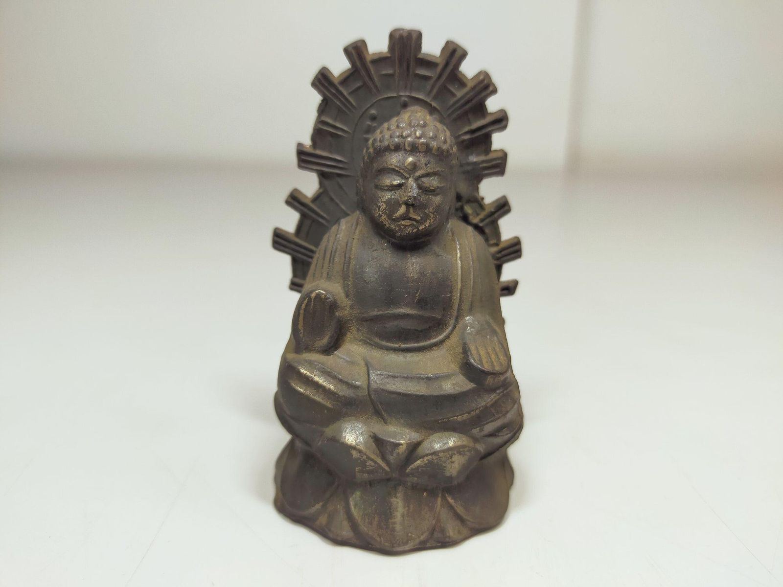 高さ7cm】稀少 奈良 大仏像 金属製 ミニチュア 豆仏 仏教美術 置物