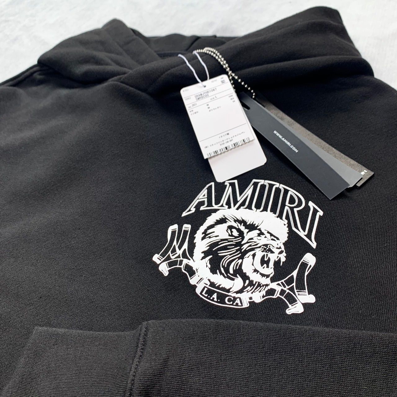アミリ AMIRI フーディパーカー L未使用新品 黒 ブラック オーバー 