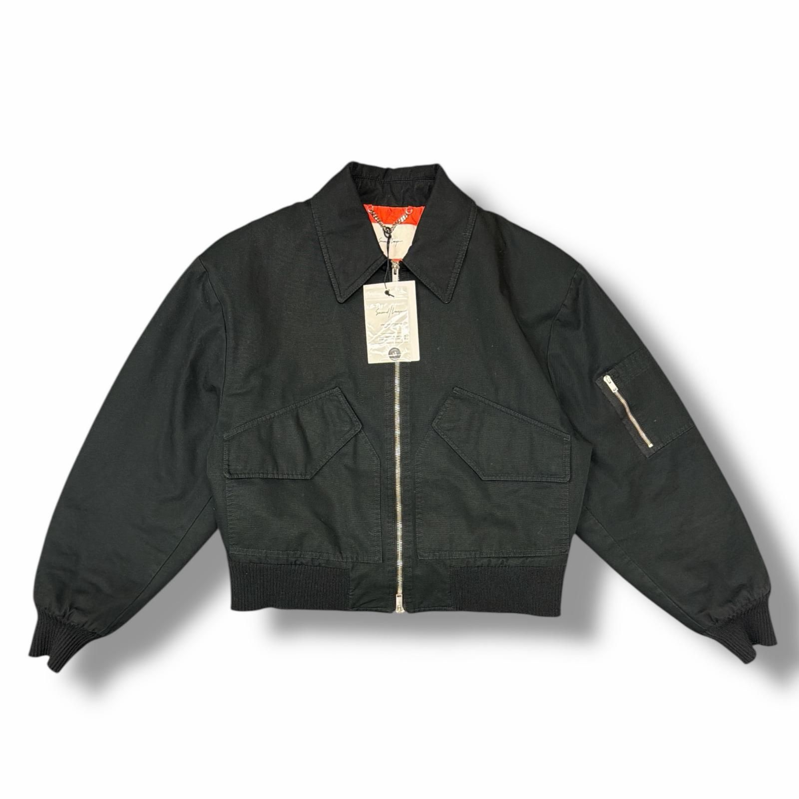 参考上代152250円 SECOND/LAYER 25AW REVIVAL FLIGHT JKT リバイバル・フライト・ジャケット  セカンドレイヤー AW25-240-01 ブラック 46 （9366M） 参考上代152250円 SECOND/LAYER 25AW REVIVAL FLIGHT JKT リバイバル