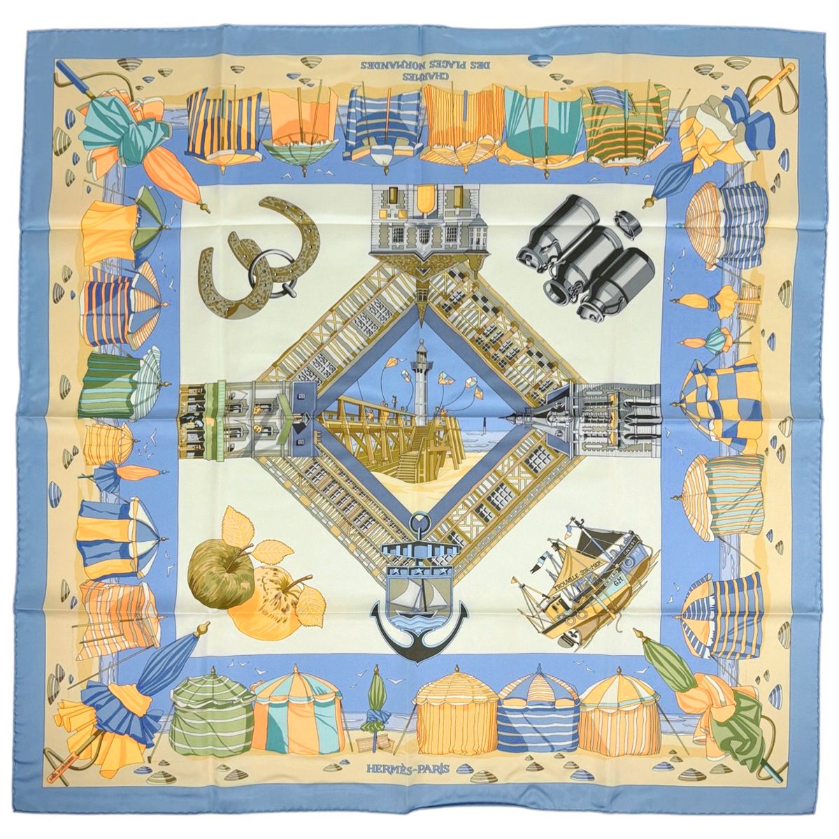 エルメス HERMES カレ 90 CHARMES DES PLAGES NORMANDES ノルマンディ 
