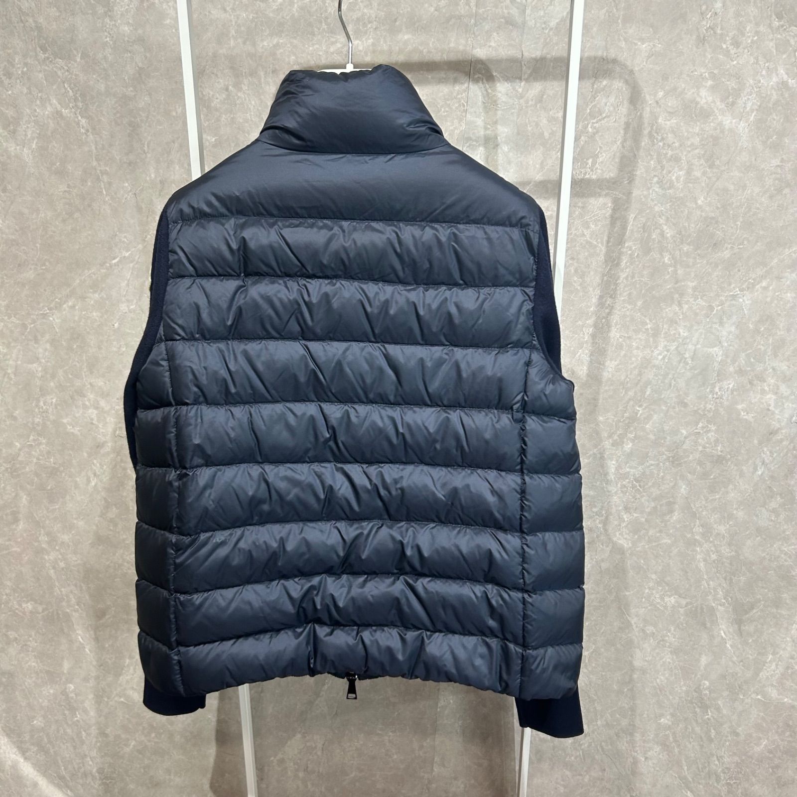 MONCLER モンクレールハイブリッドダウンニットネイビーS - メルカリ