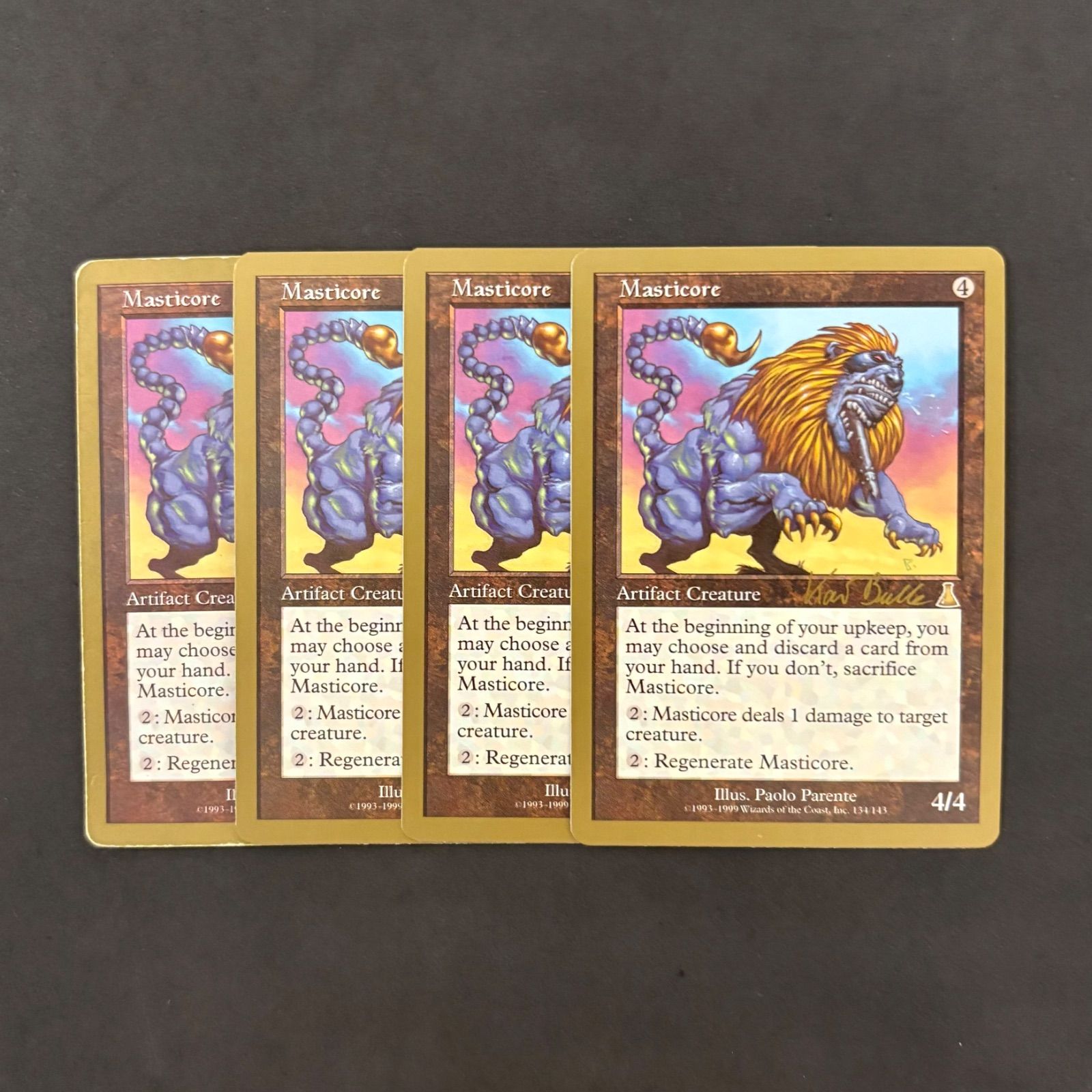 マジックザギャザリング mtg マスティコア 金枠 4枚まとめ売り - メルカリ