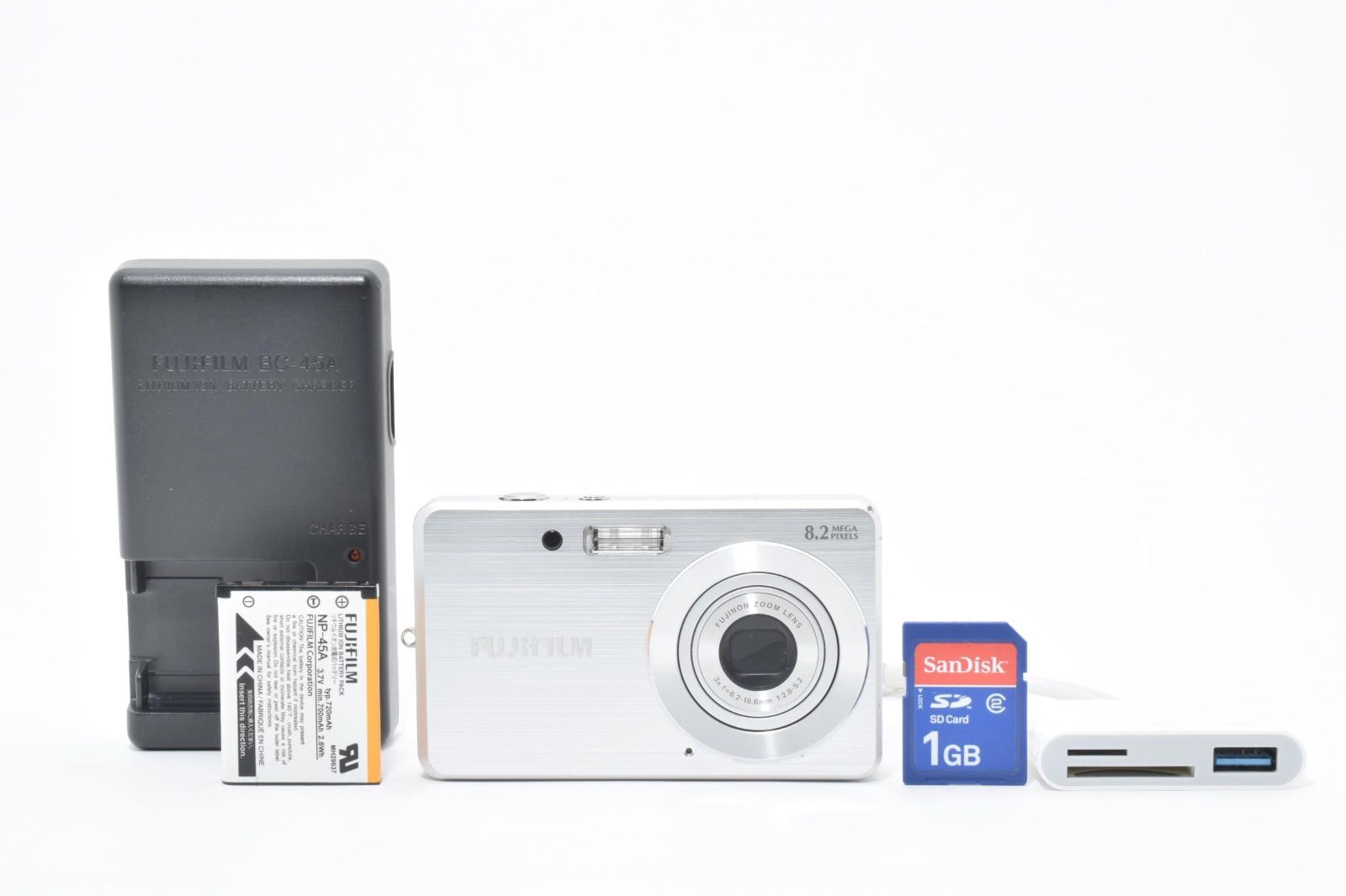 美品】FUJIFILM FINEPIX J10 シルバー バッテリー•充電器•xD-Picture