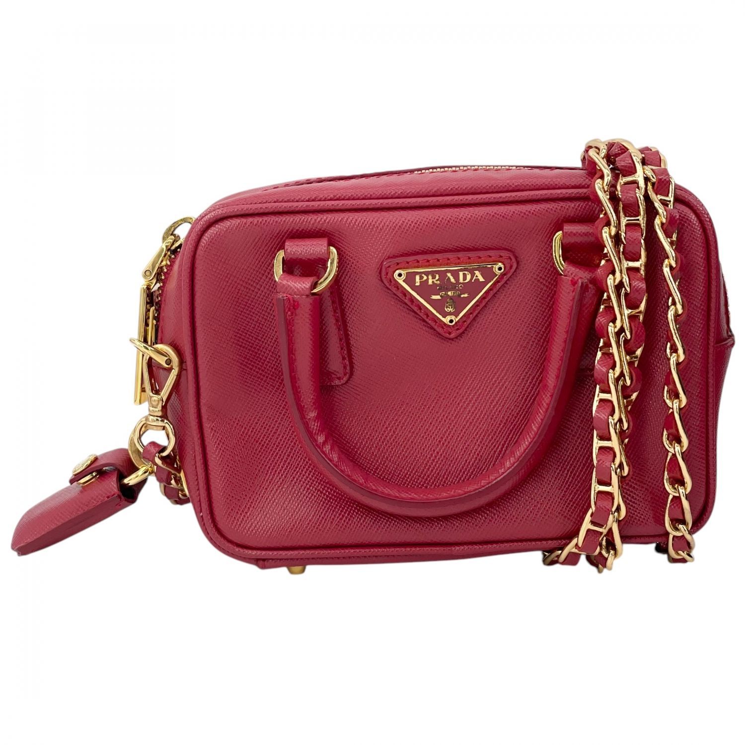 中古】 PRADA プラダ ミニボストンバッグ BL08412WAY ショルダー 