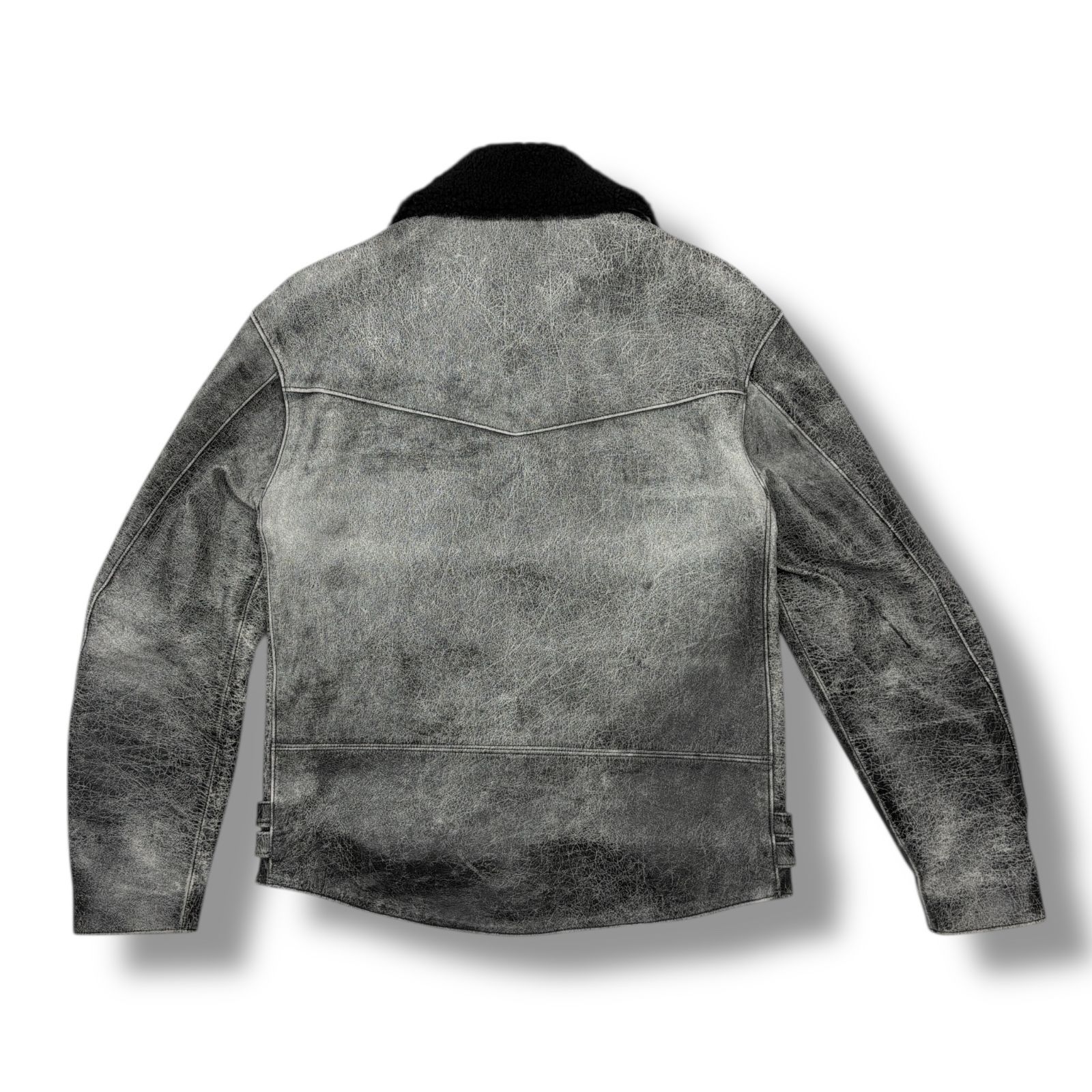 Rags McGREGOR 17AW 直営店限定 クラック加工レザー ダブルライダース