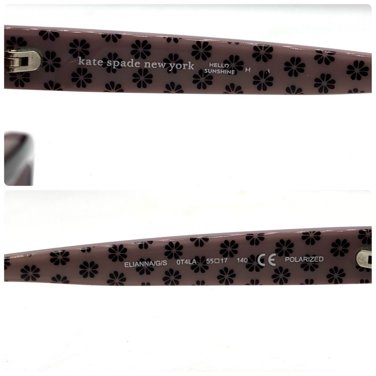 kate spade ケイトスペード サングラス ELIANNA 花柄 べっ甲 度入 