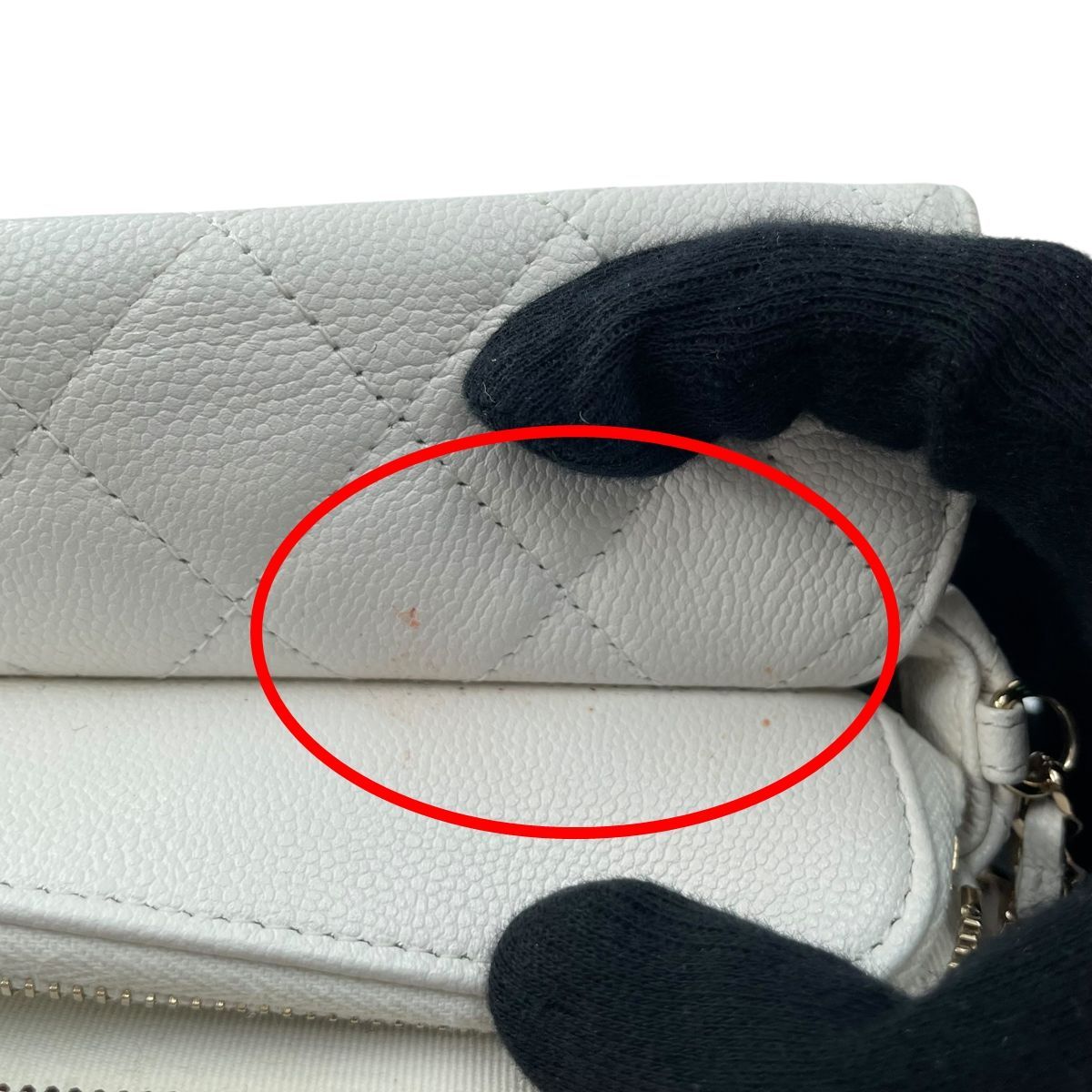 【中古】 CHANEL シャネル AP2096 フラップフォンケース キャビアスキン 白 ショルダーバッグ レディース 25024572 KJ 中古】 CHANEL シャネル AP2096 フラップフォンケース キャビアスキン