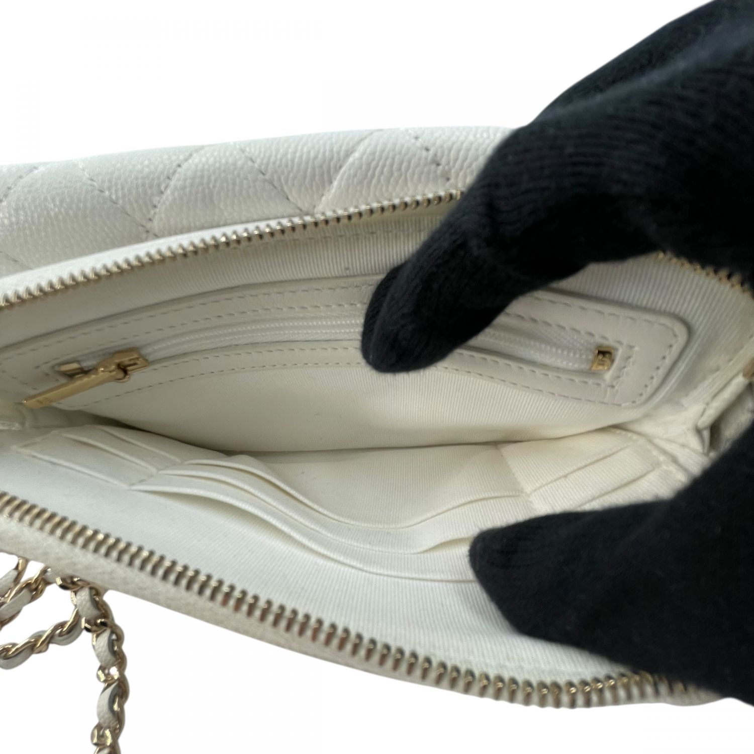 中古】 CHANEL シャネル AP2096 フラップフォンケース キャビアスキン