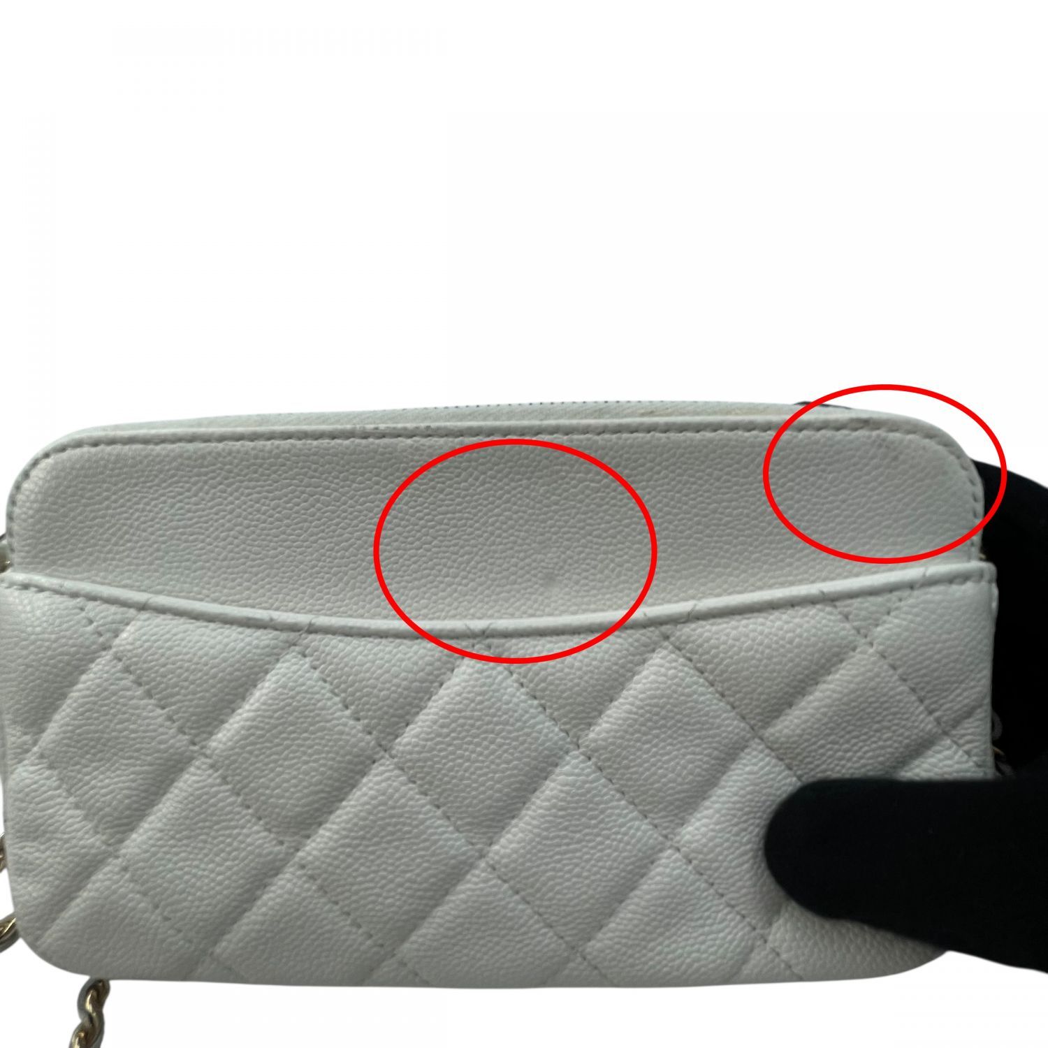 【中古】 CHANEL シャネル AP2096 フラップフォンケース キャビアスキン 白 ショルダーバッグ レディース 25024572 KJ 中古】 CHANEL シャネル AP2096 フラップフォンケース キャビアスキン