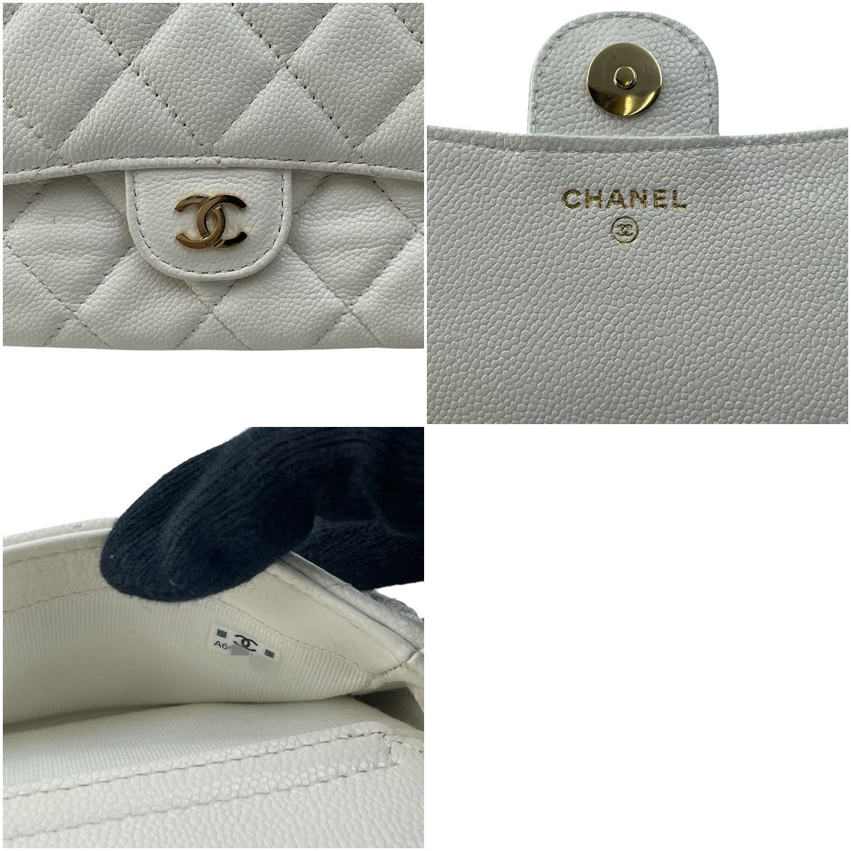 【中古】 CHANEL シャネル AP2096 フラップフォンケース キャビアスキン 白 ショルダーバッグ レディース 25024572 KJ 中古】 CHANEL シャネル AP2096 フラップフォンケース キャビアスキン