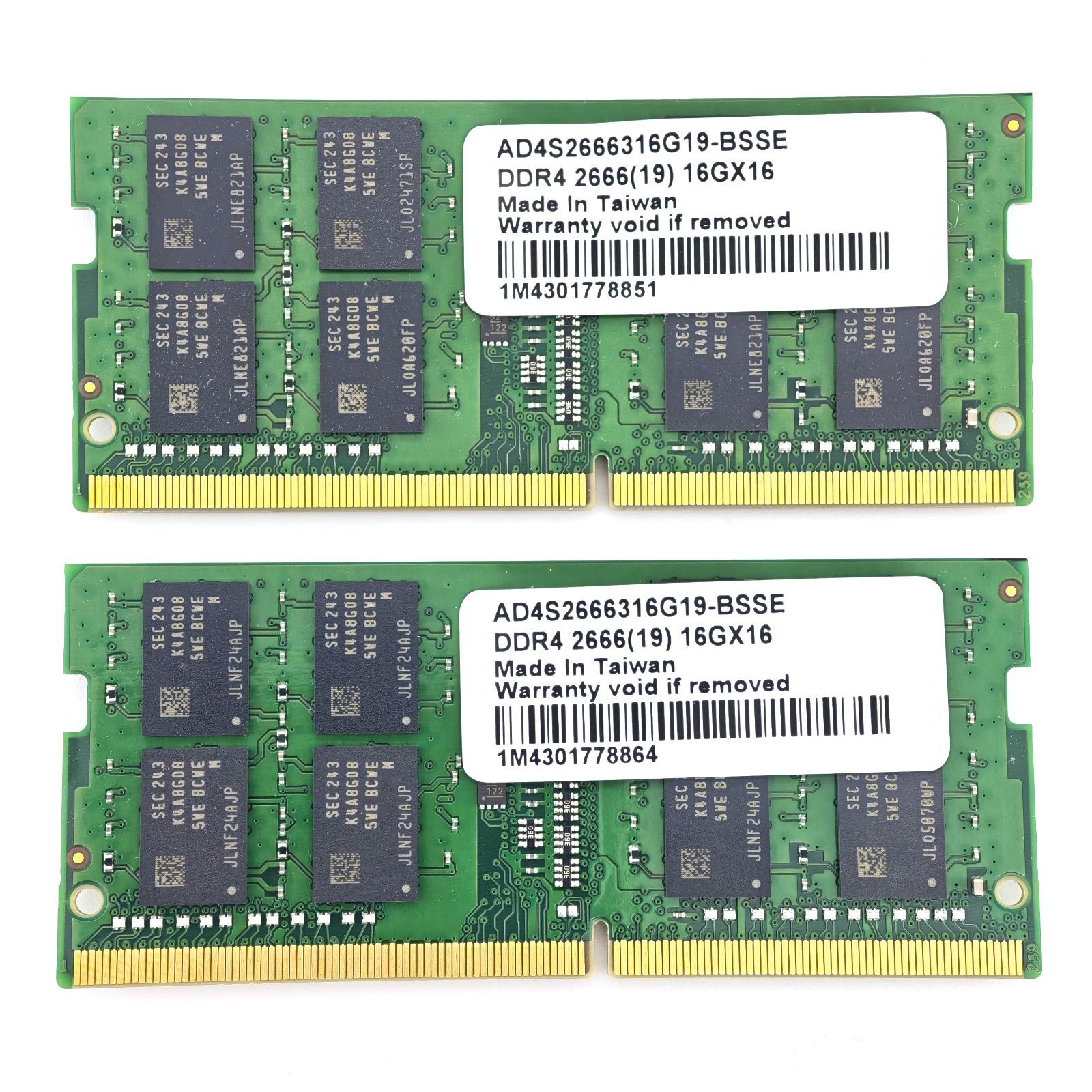 BUFFALO ADATA ノートPC用メモリ SO-DIMM DDR4-2666 16GB×2枚 合計32GB 