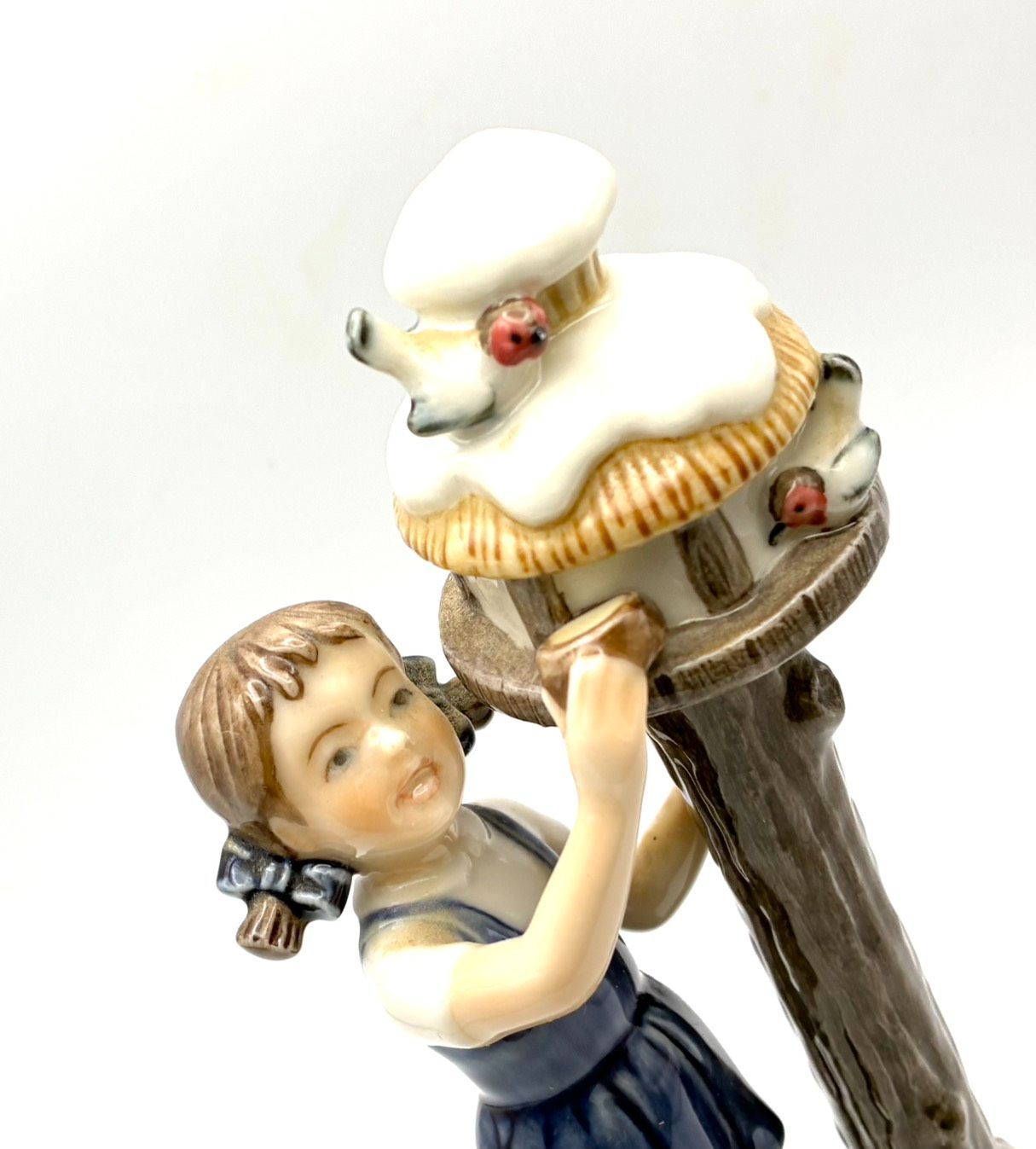 希少 美品】ROYAL COPEN HAGEN ロイヤルコペンハーゲン 「少女と小鳥の 