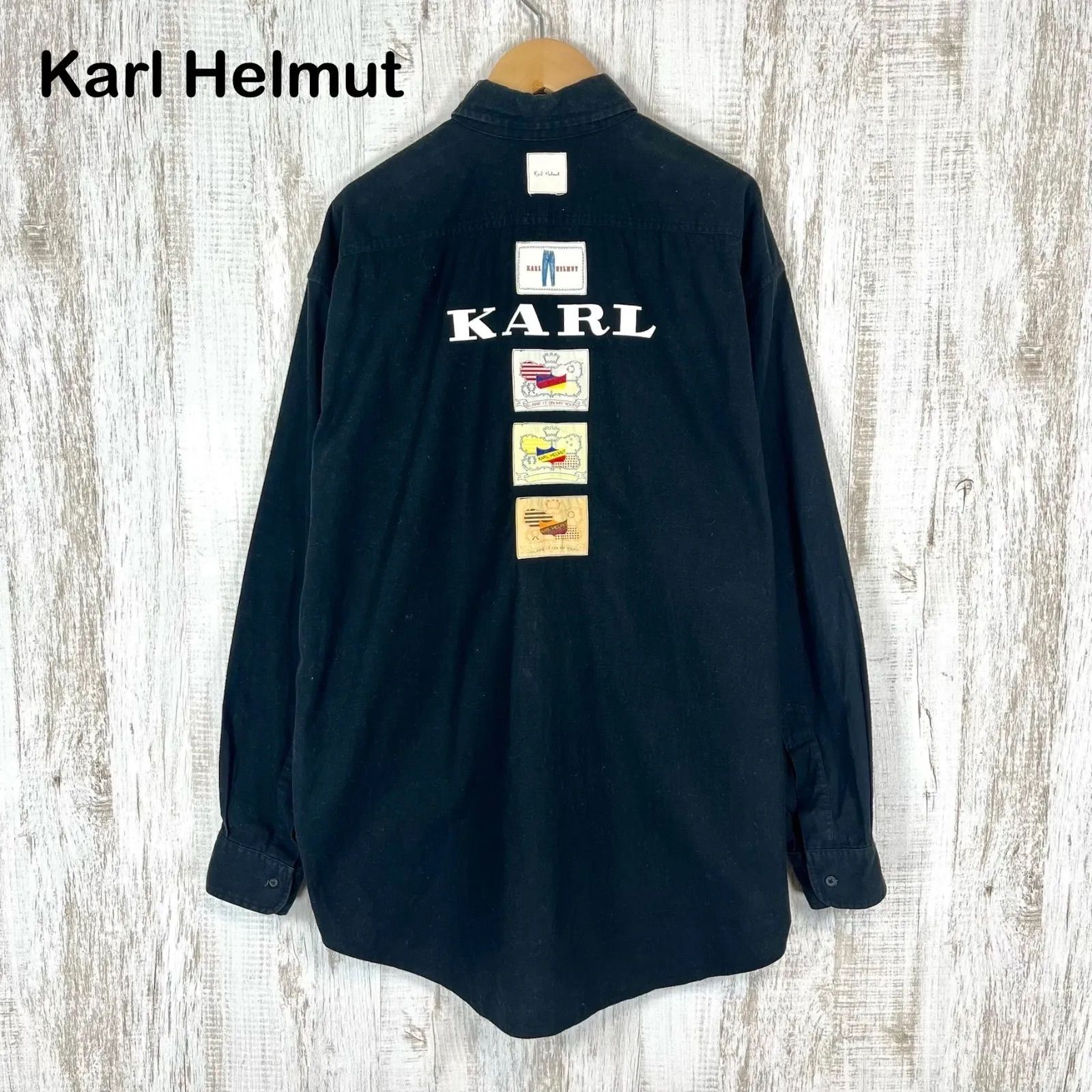 Karl Helmut カールヘルム ピンクハウス バックロゴプリント ワッペン Karl Helmut カールヘルム ピンクハウス バックロゴプリント ワッペン