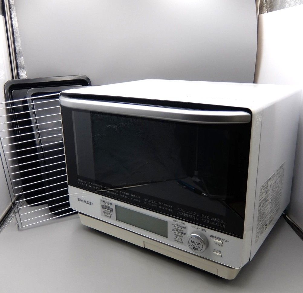 シャープ 過熱水蒸気オーブンレンジ 2段調理 31L ホワイト RE-V100A-W