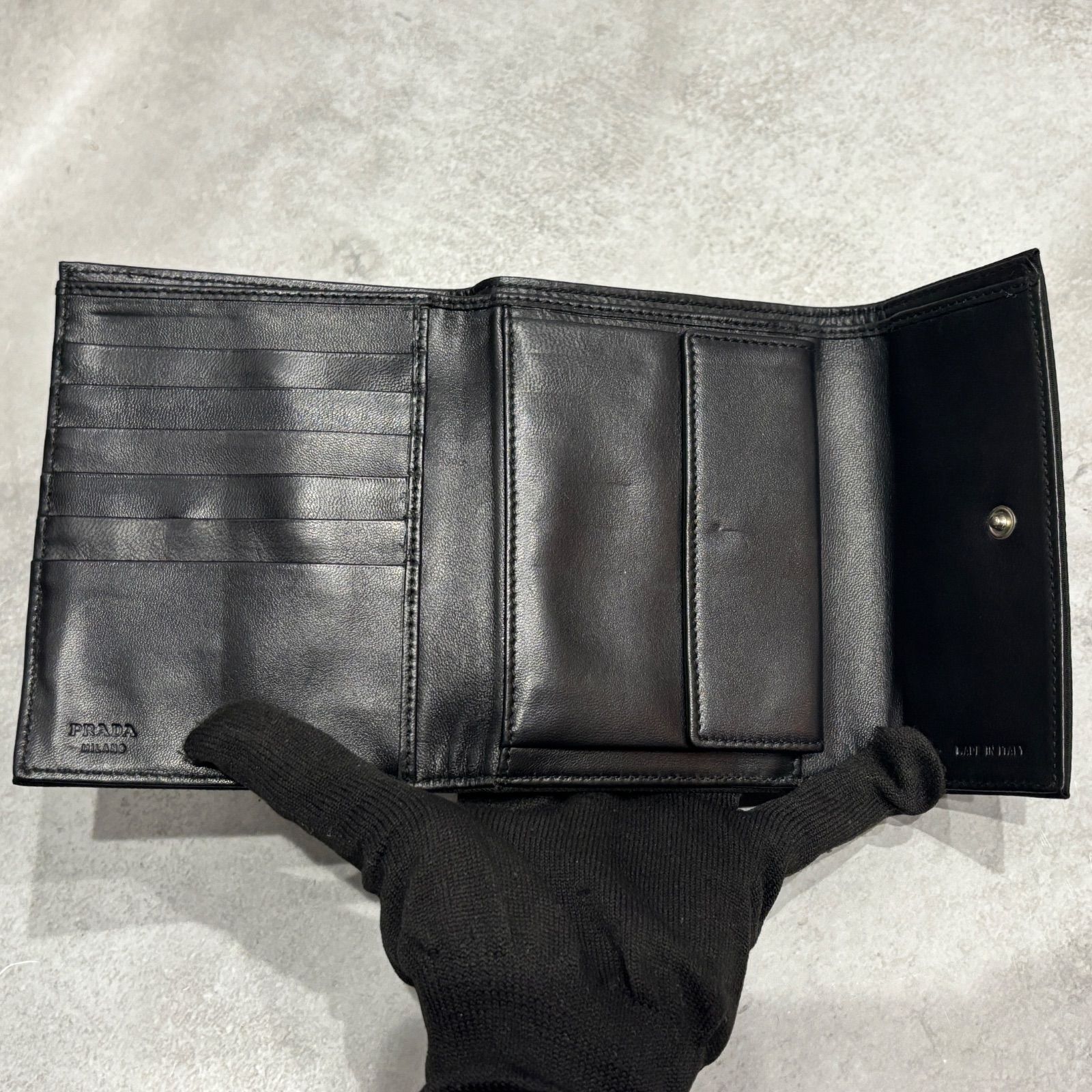 PRADA プラダ ナイロン 三つ折り財布 コンパクトウォレット ミニ財布