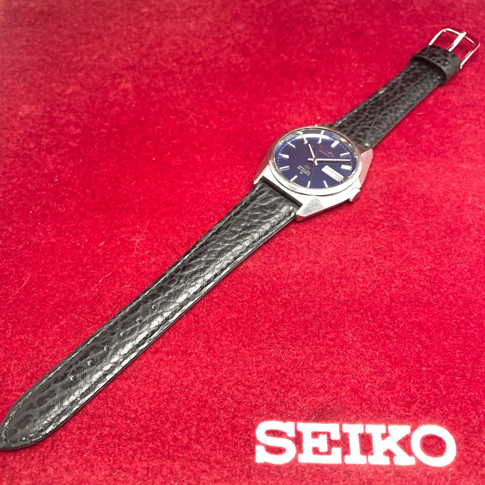  OH済 SEIKO ロードマチック スペシャル ブルー 23石 自動巻 ヴィンテージ アンティーク 稼働品 デイデイト セイコー LORD MATIC きちんと感 自動巻き時計 腕時計(アナログ)