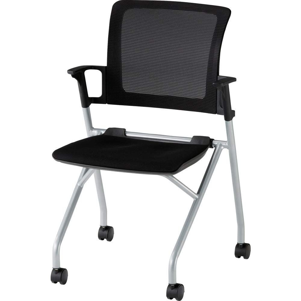 TRUSCO トラスコ コンパクトミーティングチェア ブラック cmC-BK