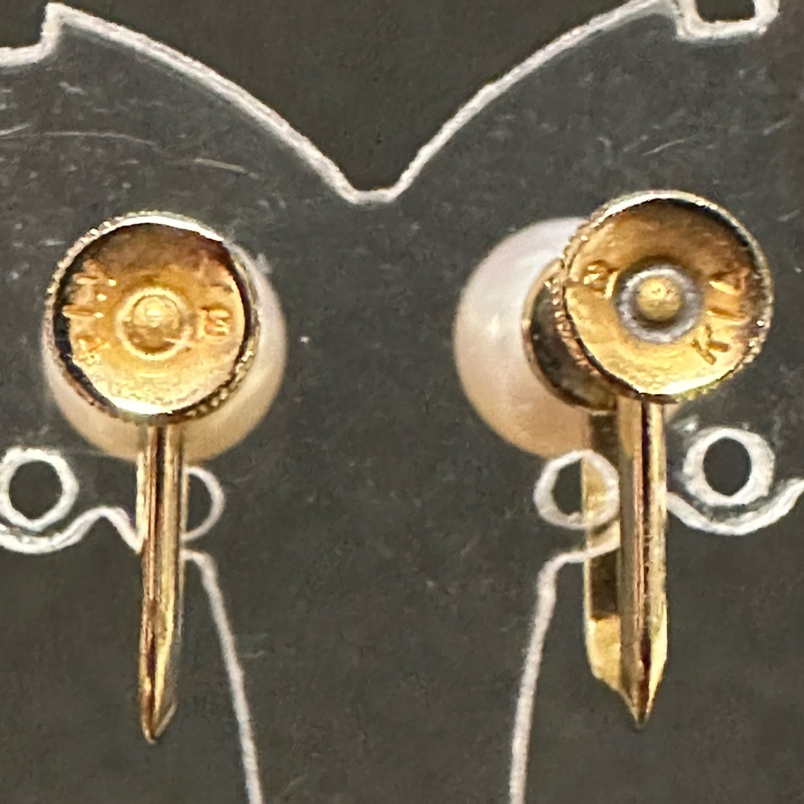 極美品 ミキモト MIKIMOTO イヤリング K14 パール 真珠 約7.4mm 