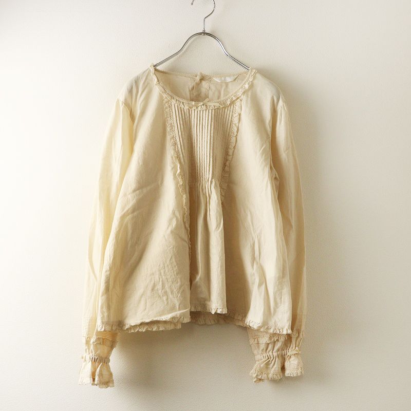 2023年 ピンクハウス PINK HOUSE 綿ローンピコフリル装飾 胸元