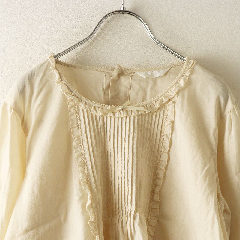 2023年 ピンクハウス PINK HOUSE 綿ローンピコフリル装飾 胸元