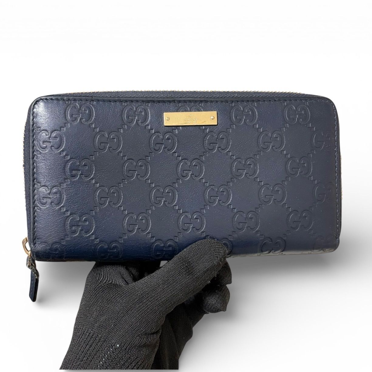 w86 GUCCI グッチ 長 財布 ジップ アラウンド ウォレット ラウンド 