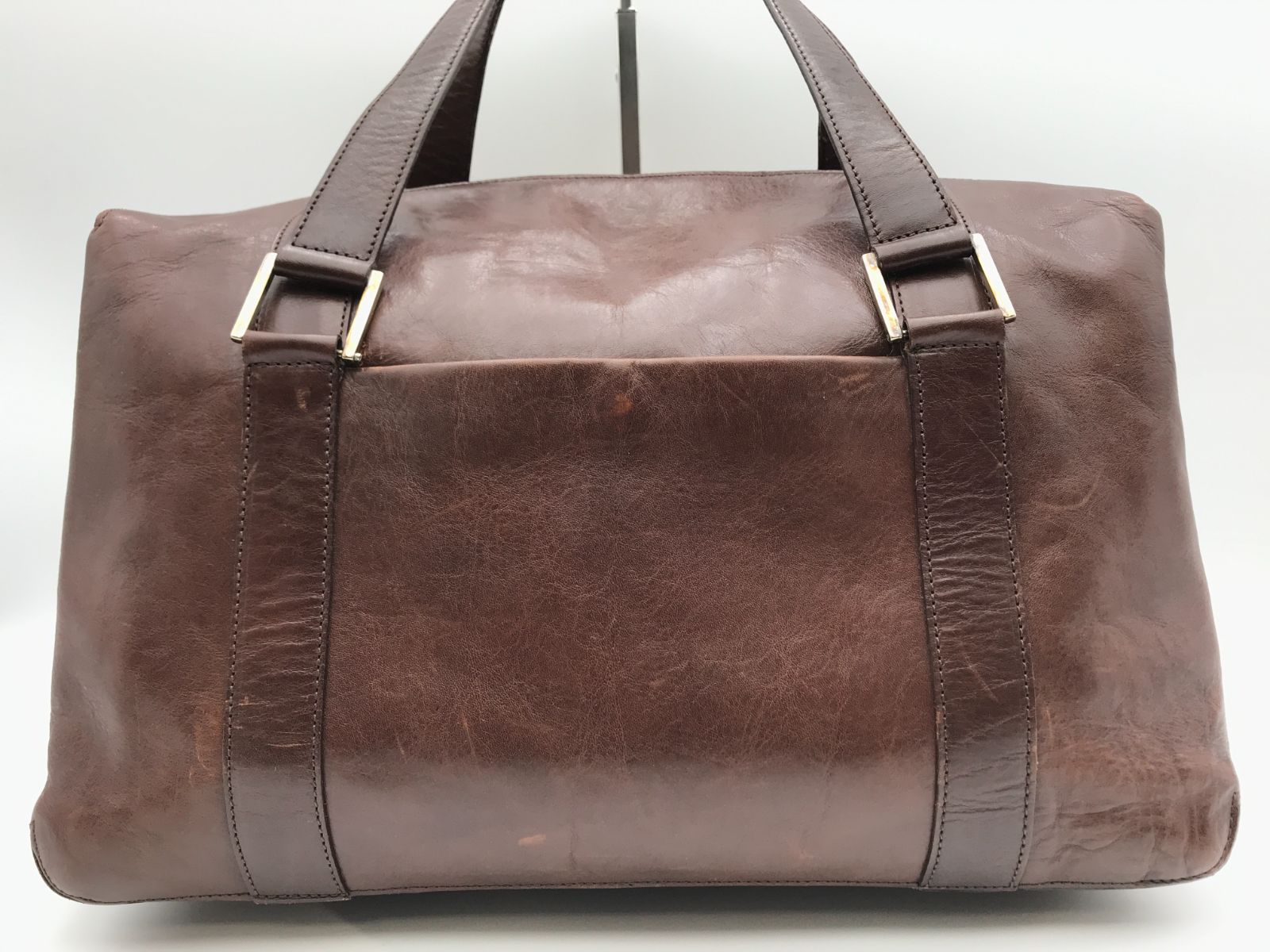 HIROFU ヒロフ ボストンバッグ レザー ブラウン 4862 - メルカリ