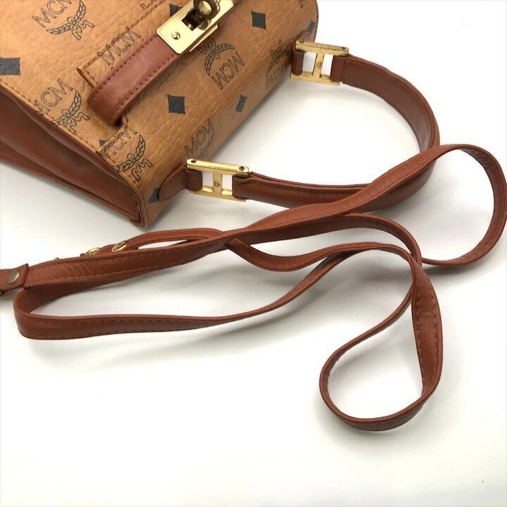良品 MCM エムシーエム ヴィセトス ケリー型 2WAY ミニ ハンド 