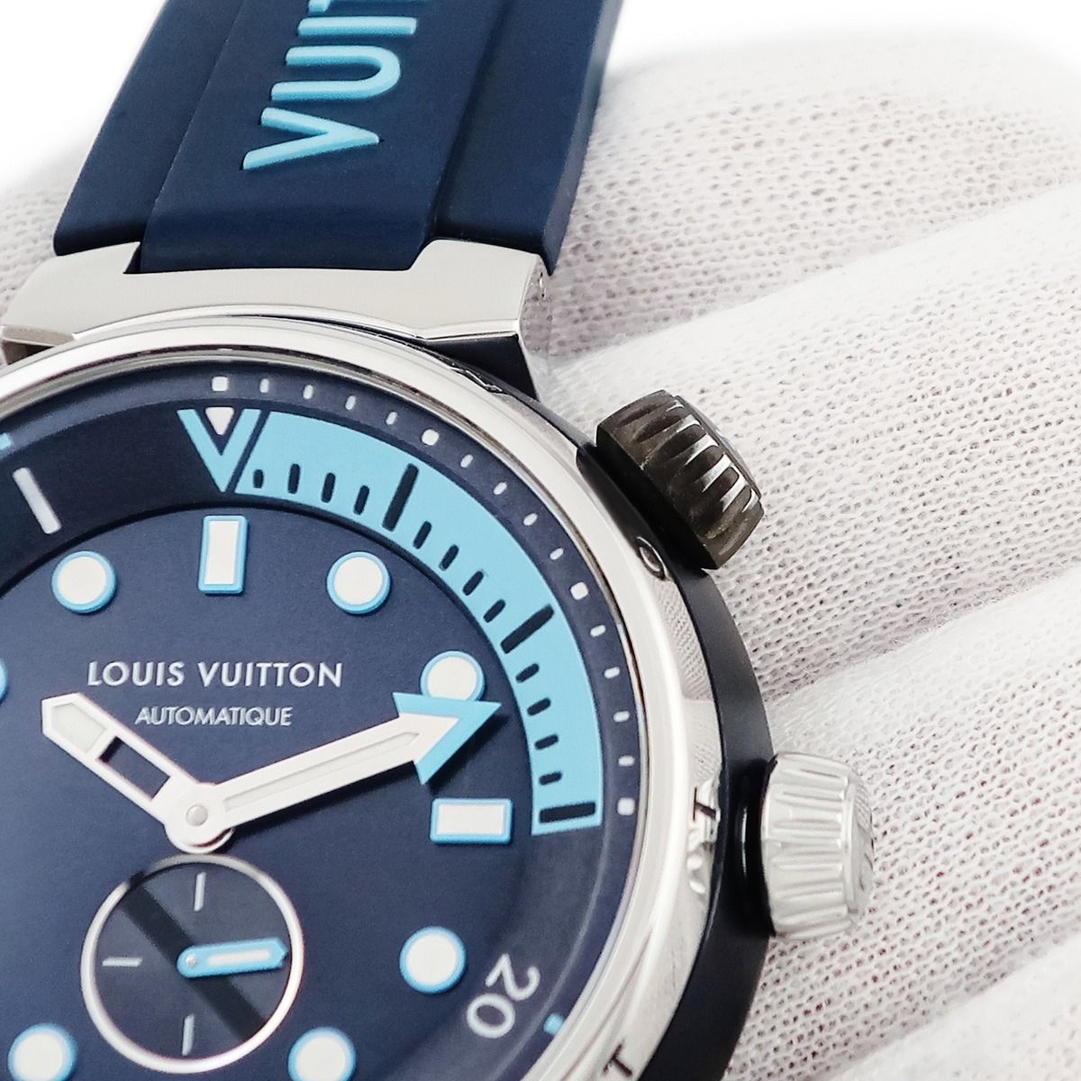  ルイヴィトン 腕時計 QA121 鑑定済み ブランド 中綿アウター 自動巻き時計 腕時計(アナログ)