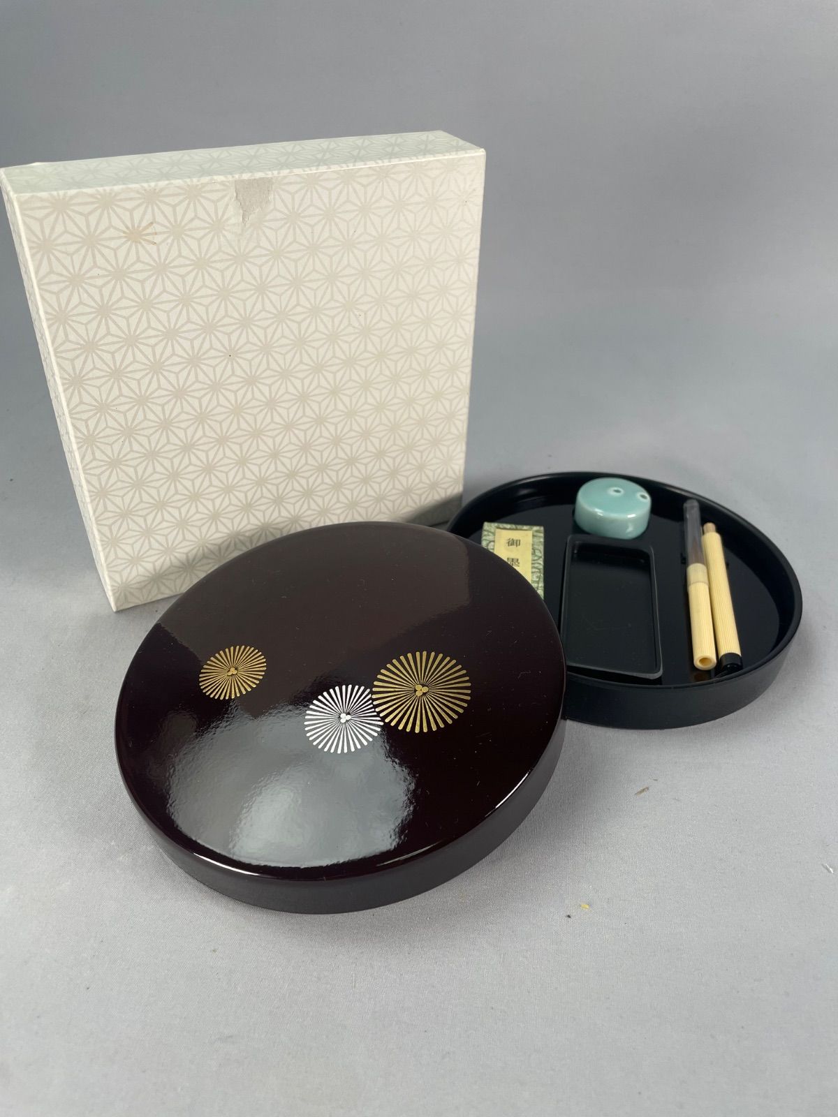 茶道具】溜塗唐松蒔絵硯箱 その他1011 - メルカリ