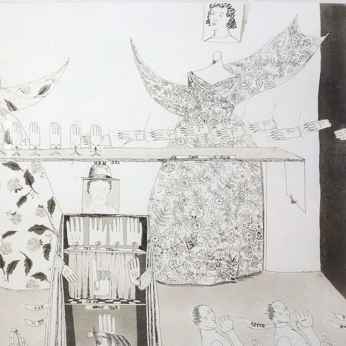版画 山本容子 「flower travelling for Ladies」 銅版画 エッチング