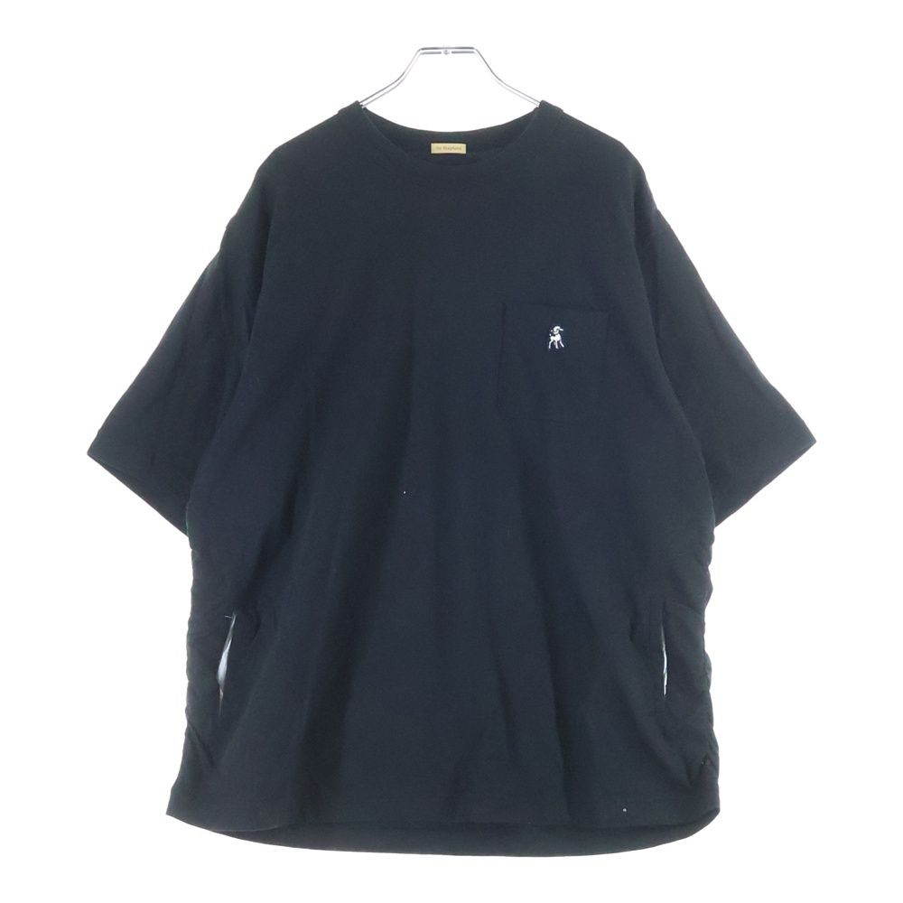 UNDERCOVER (アンダーカバー) 25SS THE SHEPHERD ザシェパード ドッグエンブロイダリー クルーネック半袖ポケットTシャツ カットソー ブラック US1E4891