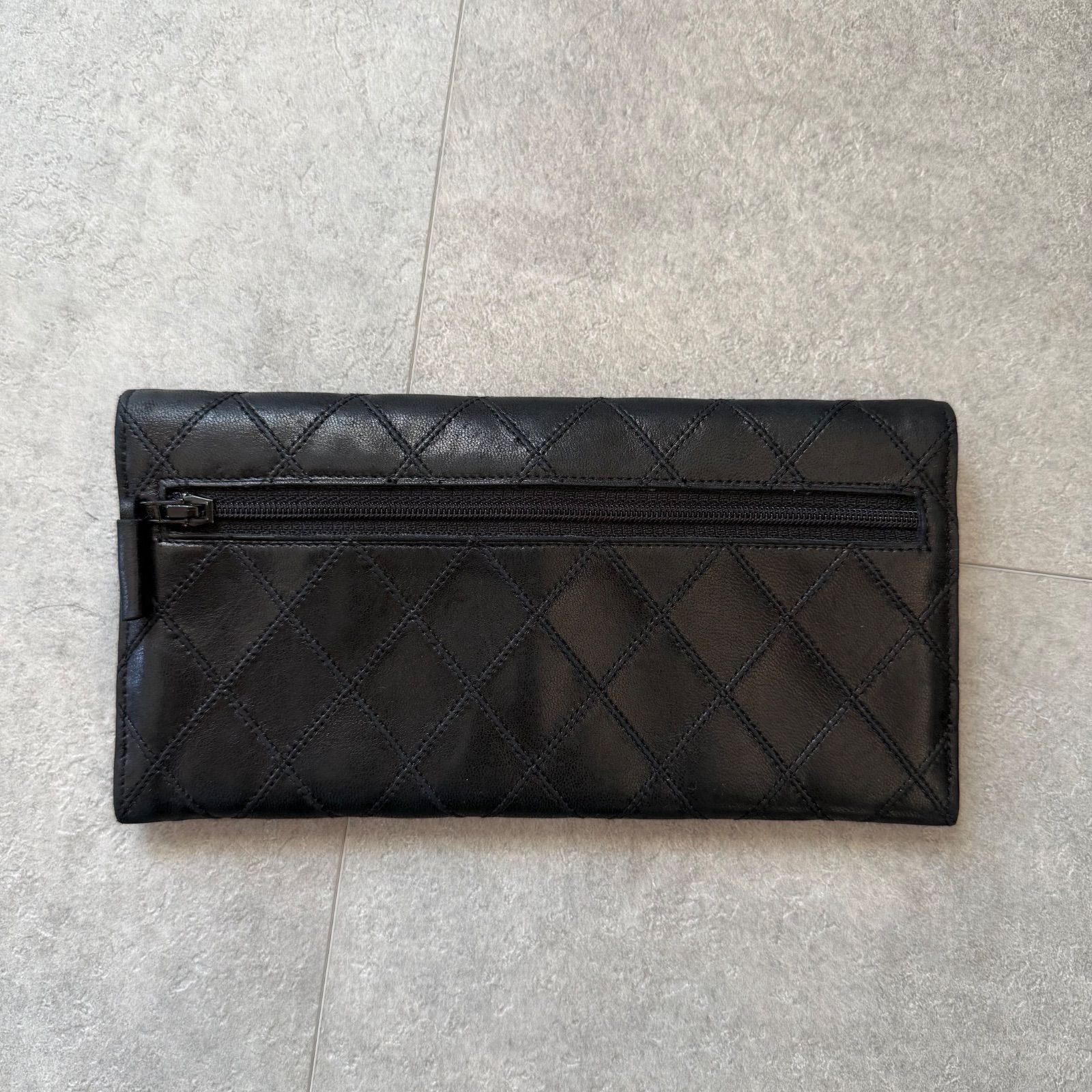 CHANEL シャネル ビコローレ ココマーク 長財布 レザー ブラック 黒 