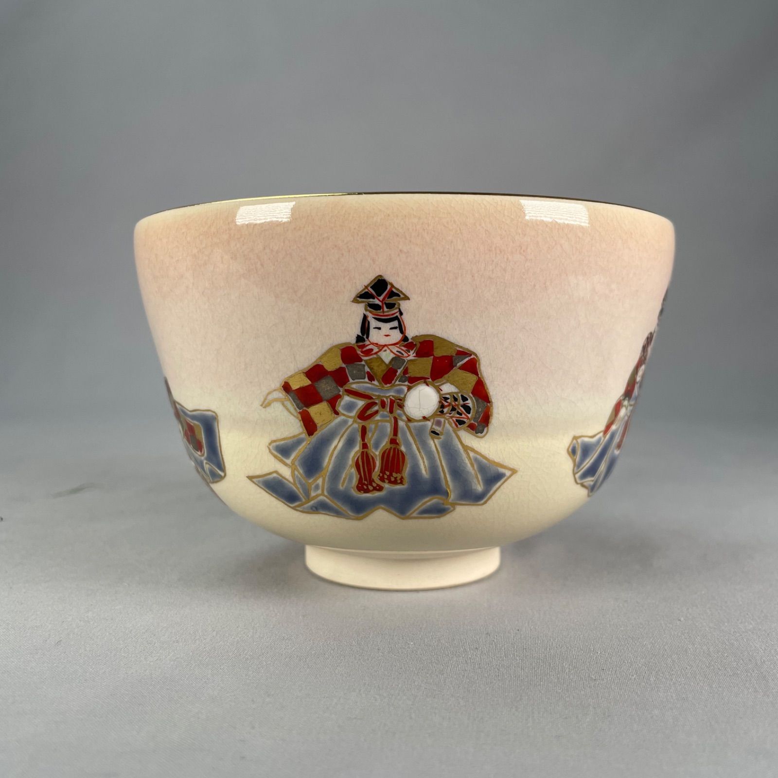 茶道具】水無月窯造 色絵五人囃子茶碗 雛祭り 茶碗A742 - メルカリ