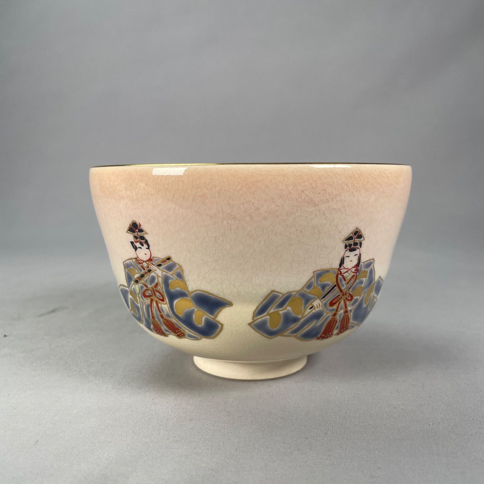 茶道具】水無月窯造 色絵五人囃子茶碗 雛祭り 茶碗A742 - メルカリ