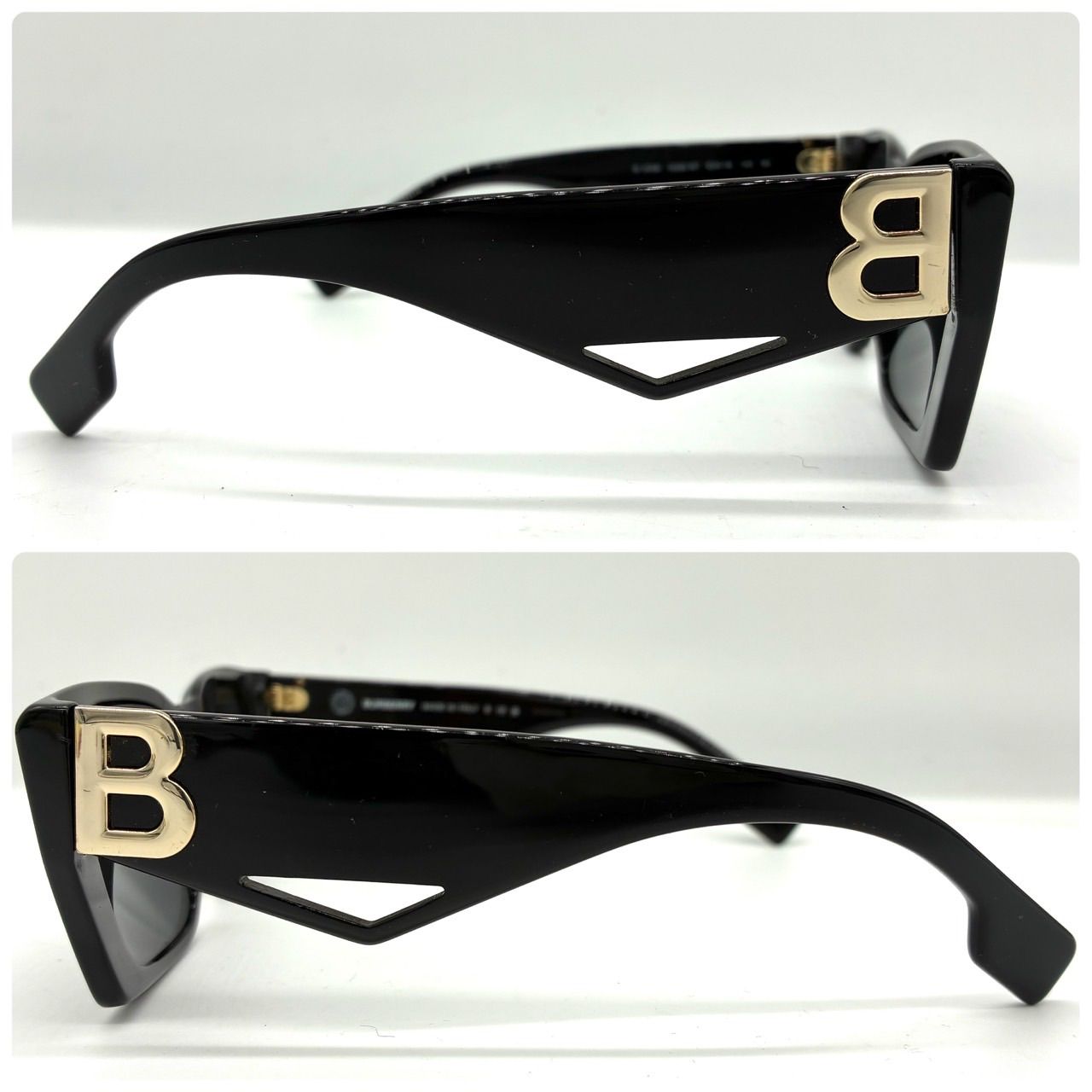 BURBERRY バーバリー サングラス 眼鏡 B4336 黒縁 Bロゴ イタリア製