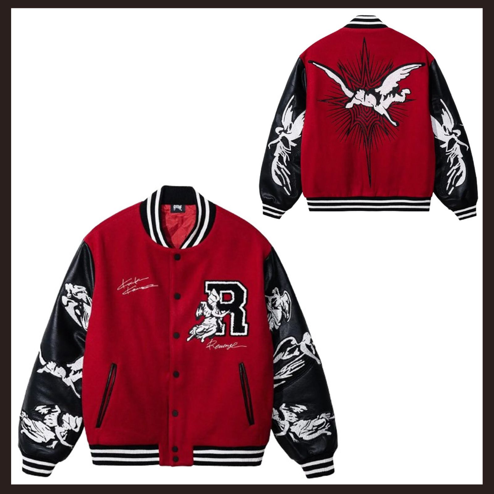 新品未使用 REVENGE×KOSUKE KAWAMURA スタジアムジャンパー M レッド系 