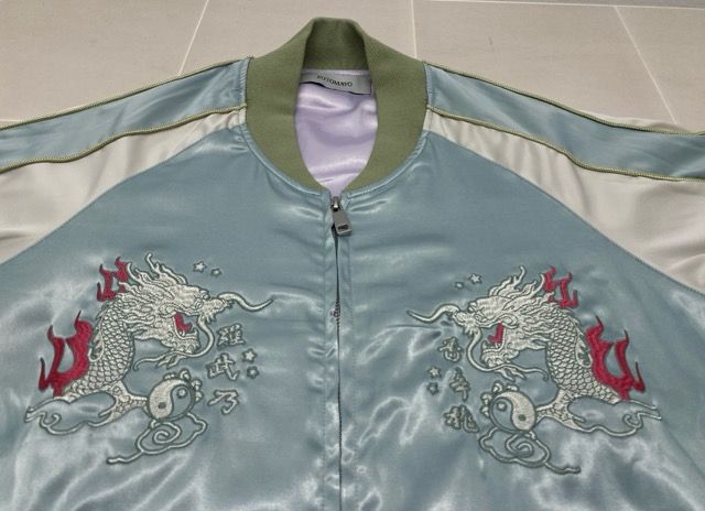 ずっと真夜中でいいのに。 香辛龍 スカジャン（Mint green) サイズL