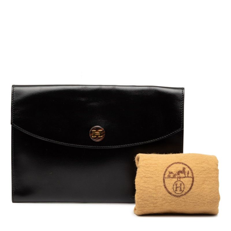 エルメス ポシェット リオ ブラック ボックスカーフ レディース HERMES