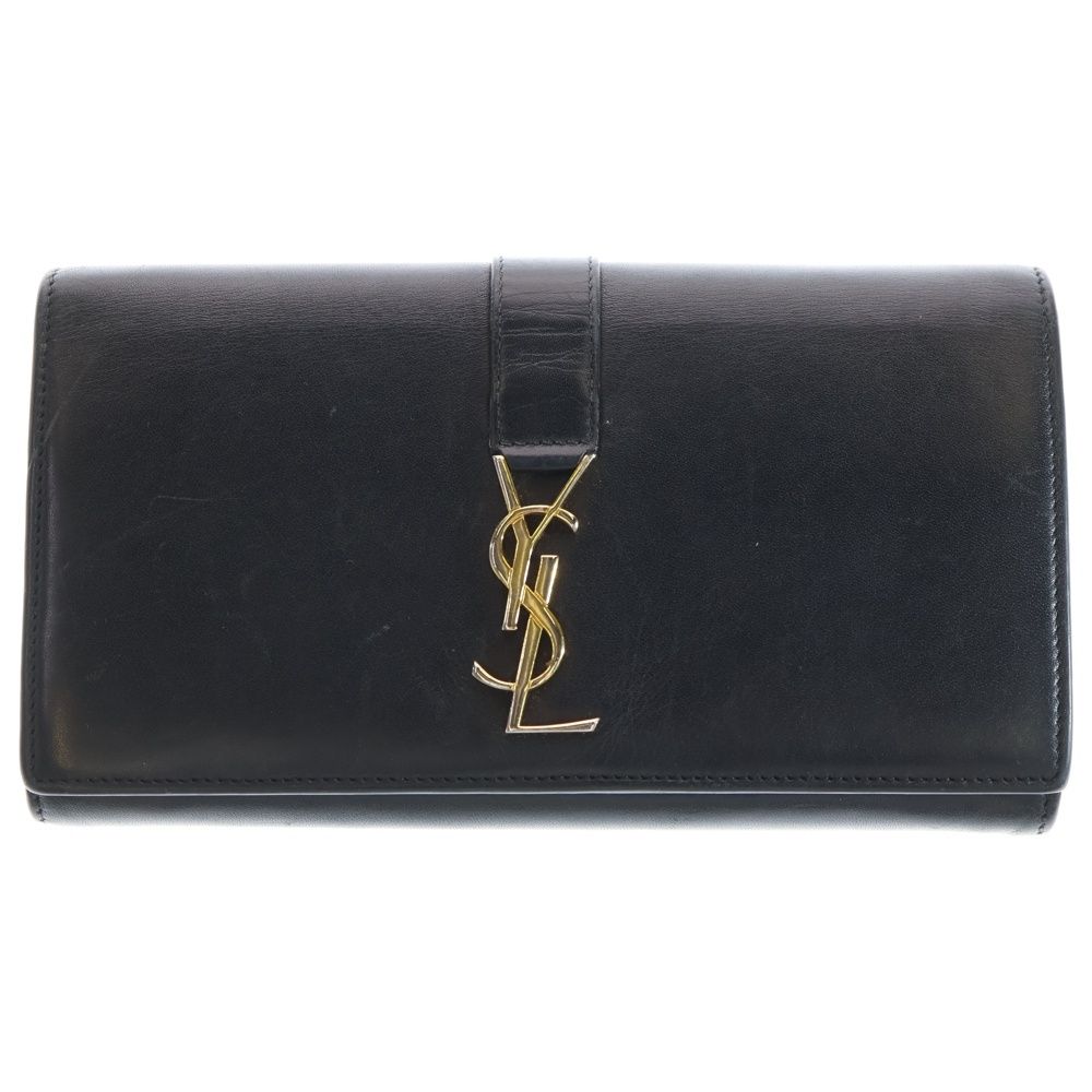 サンローランパリ レザー ロングウォレット 長財布 ブラック 414567 SAINT LAURENT PARIS (サンローランパリ) YSL レザーロングウォレット