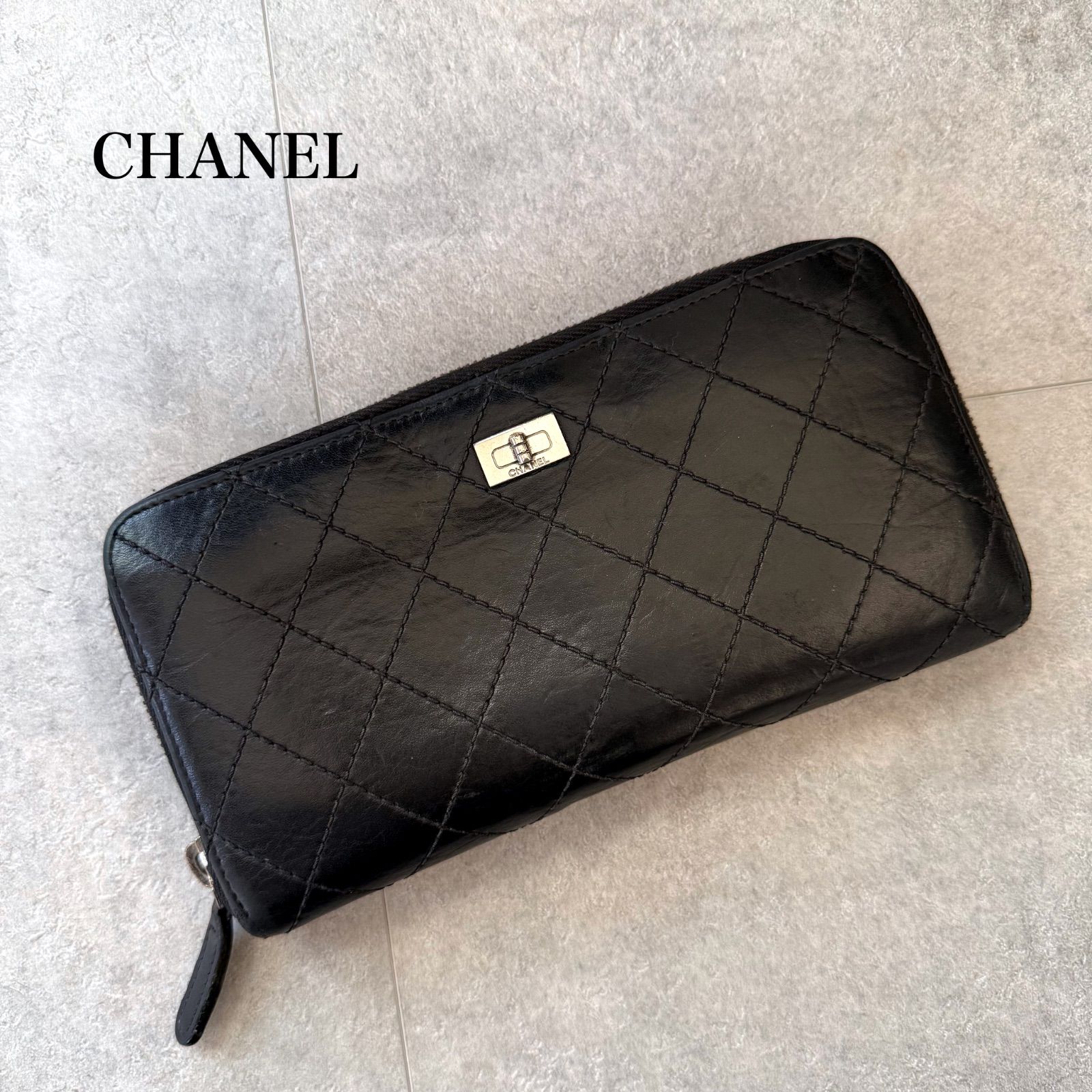 希少 CHANEL シャネル ラウンドファスナー長財布 ターンロック 希少 CHANEL シャネル ラウンドファスナー長財布 ターンロック