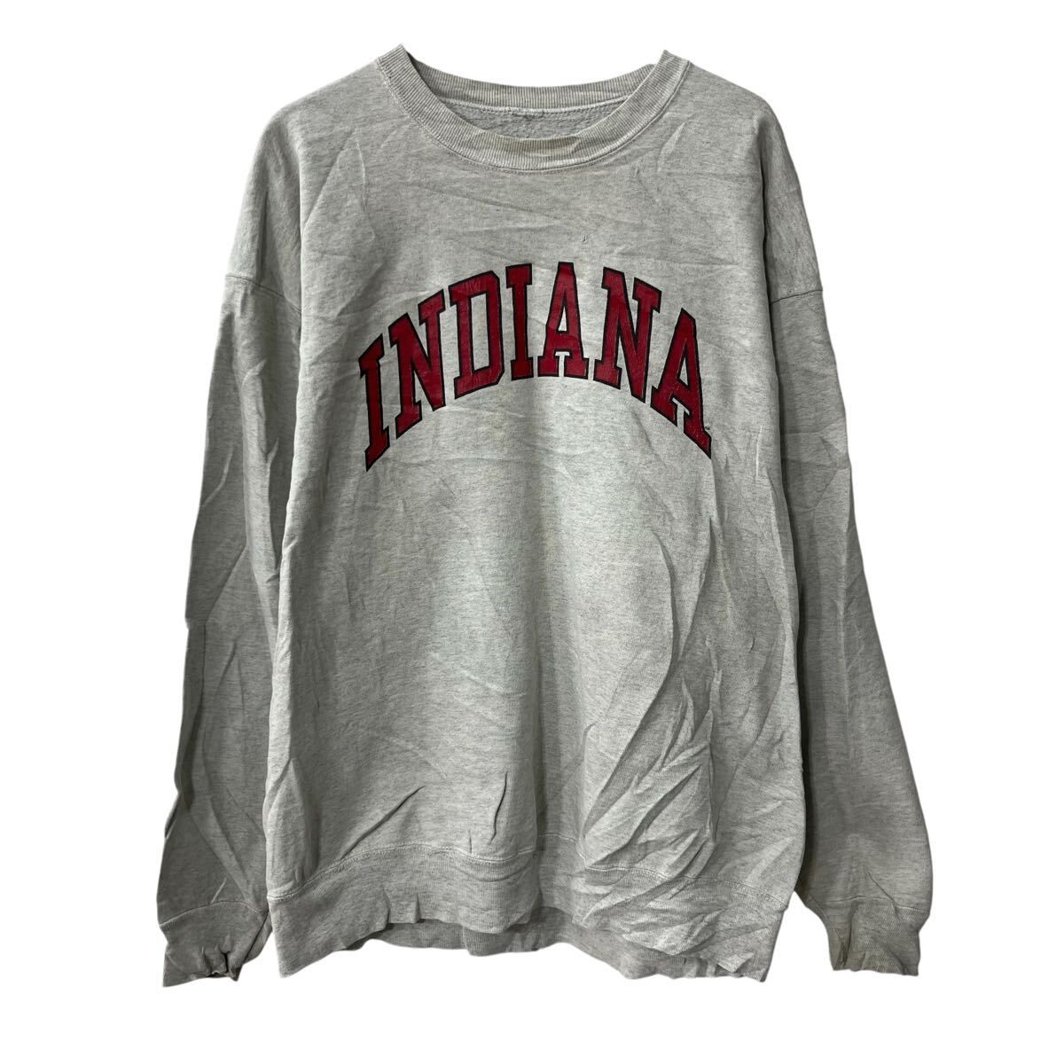 プリントスウェット トレーナー XL～ グレー プルオーバー トップス 秋物 a802-5620