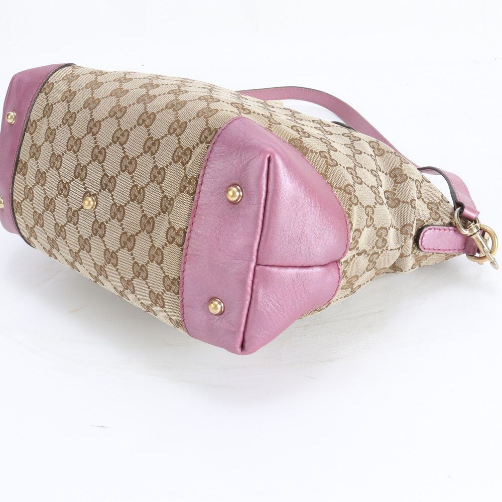 美品 グッチ GGキャンバス ハートビット 269957 レザー 2WAY