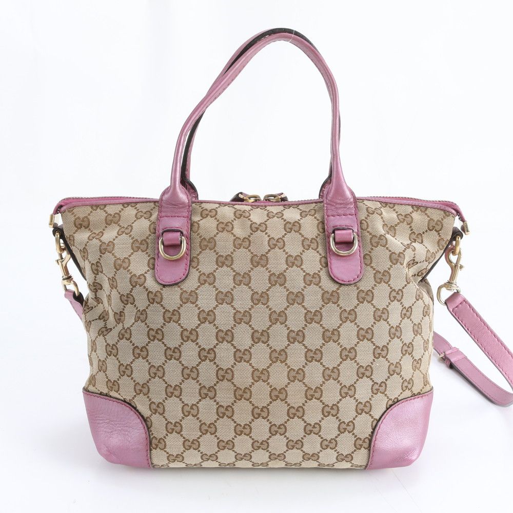 美品 グッチ GGキャンバス ハートビット 269957 レザー 2WAY