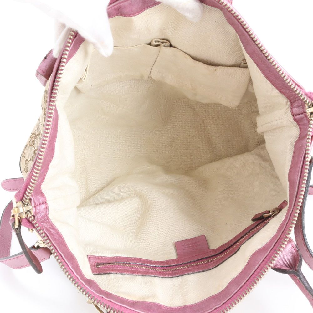 美品 グッチ GGキャンバス ハートビット 269957 レザー 2WAY