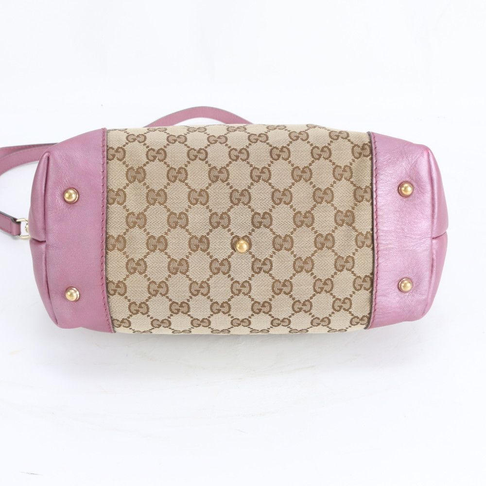 美品 グッチ GGキャンバス ハートビット 269957 レザー 2WAY