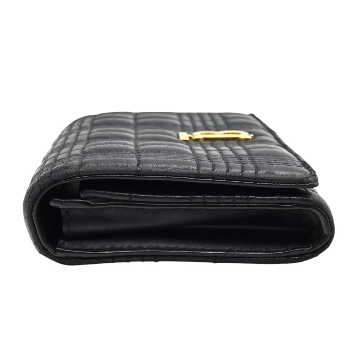 BURBERRY バーバリー キルティング ローラコンチネンタル ラムスキンレザー ホック 長財布 ブラック/ゴールド K2602-k116 BURBERRY バーバリー キルティング ローラコンチネンタル ラムスキン