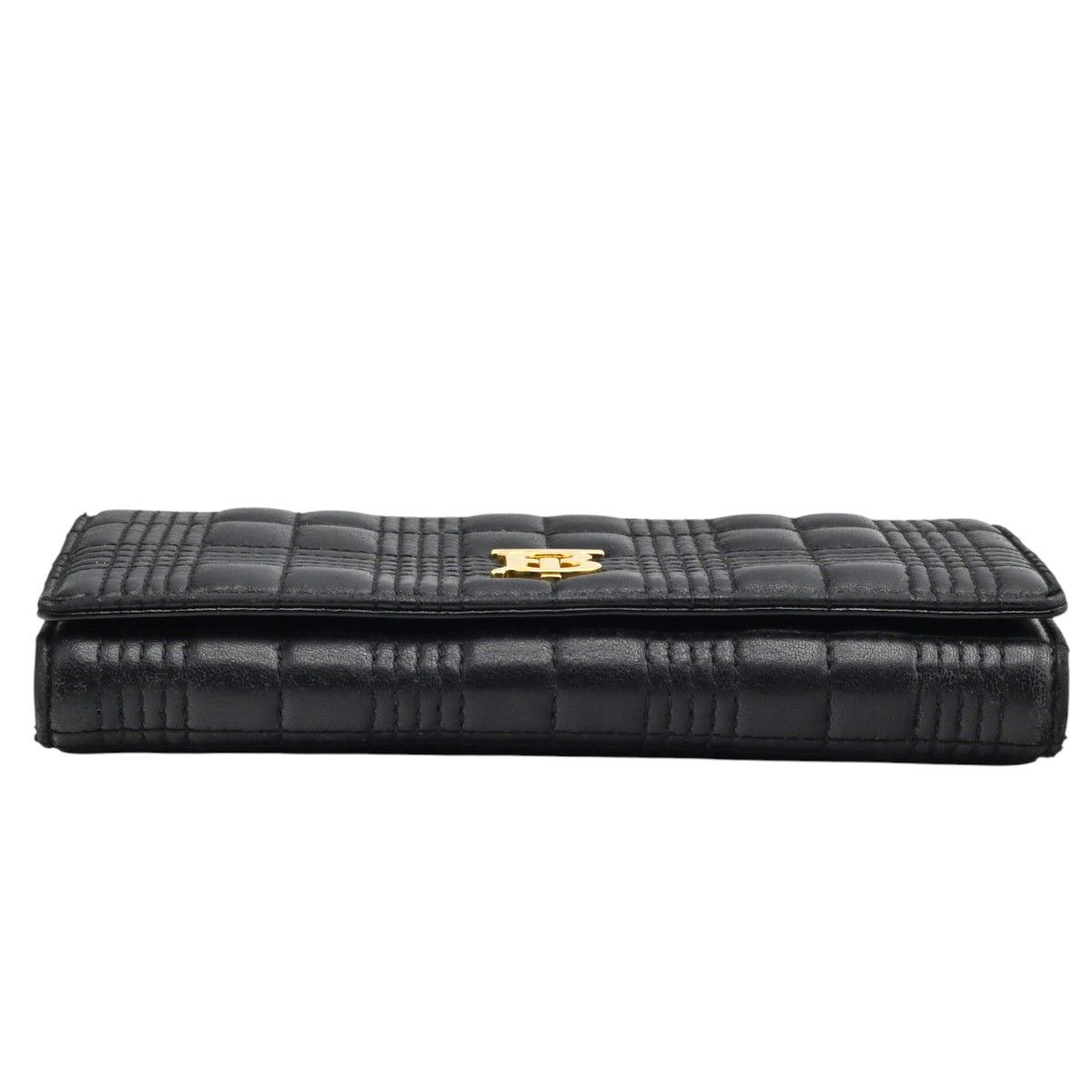 BURBERRY バーバリー キルティング ローラコンチネンタル ラムスキンレザー ホック 長財布 ブラック/ゴールド K2602-k116 BURBERRY バーバリー キルティング ローラコンチネンタル ラムスキン