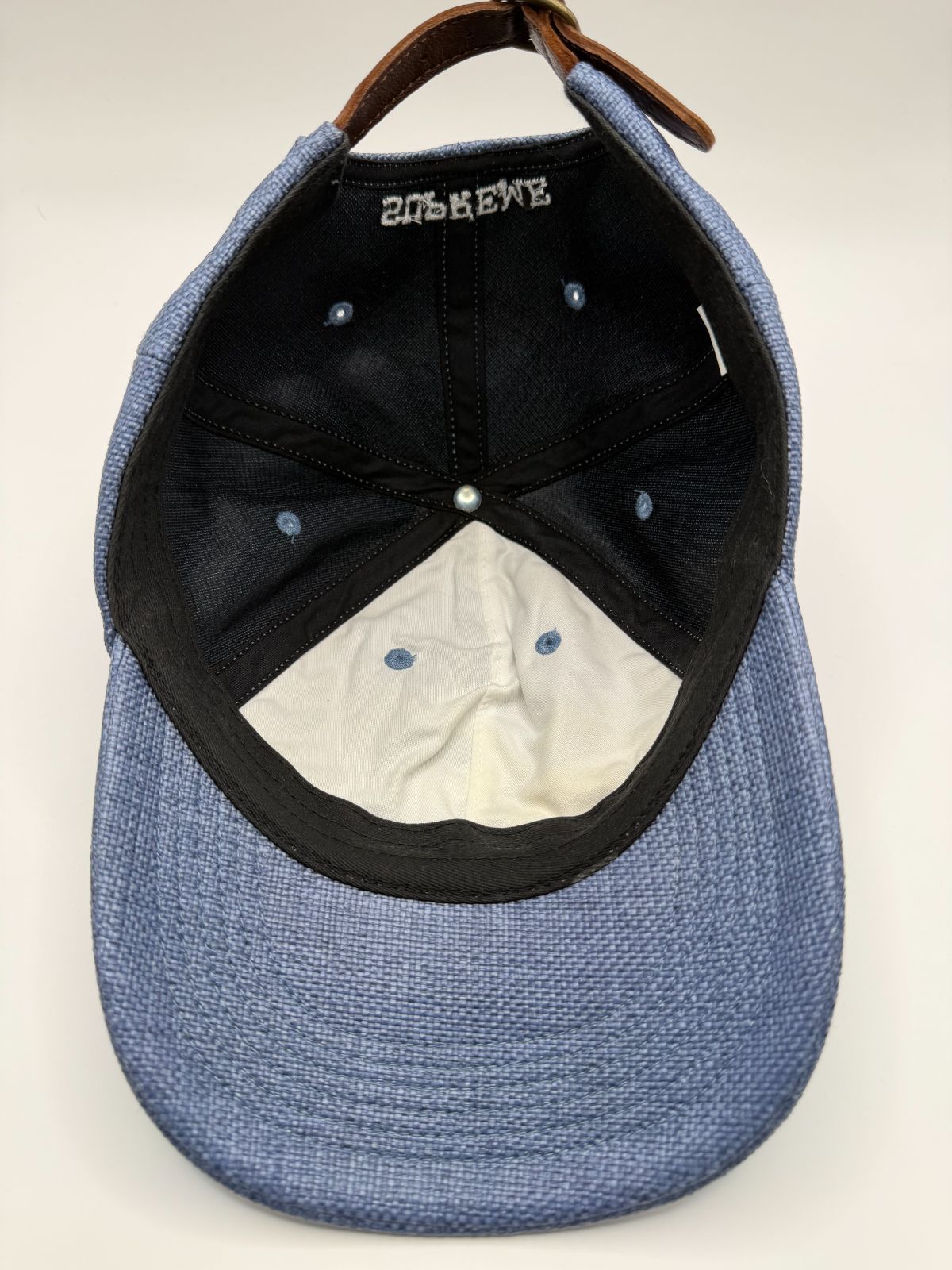 Supreme Sロゴ キャップ ブルー USA製 正規品 - メルカリ