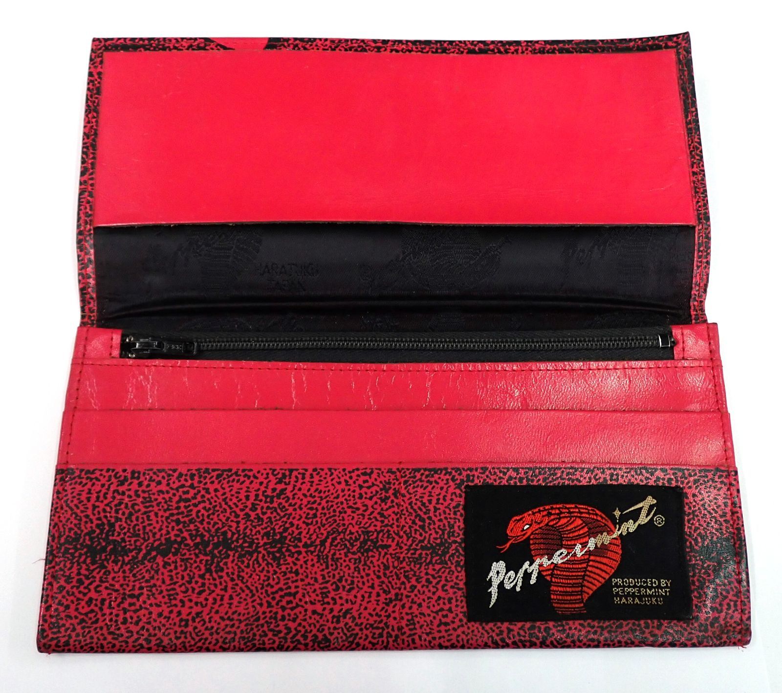 △03 美品 PEPPERMINT ペパーミント 二つ折り財布△80年代/当時物/希少 