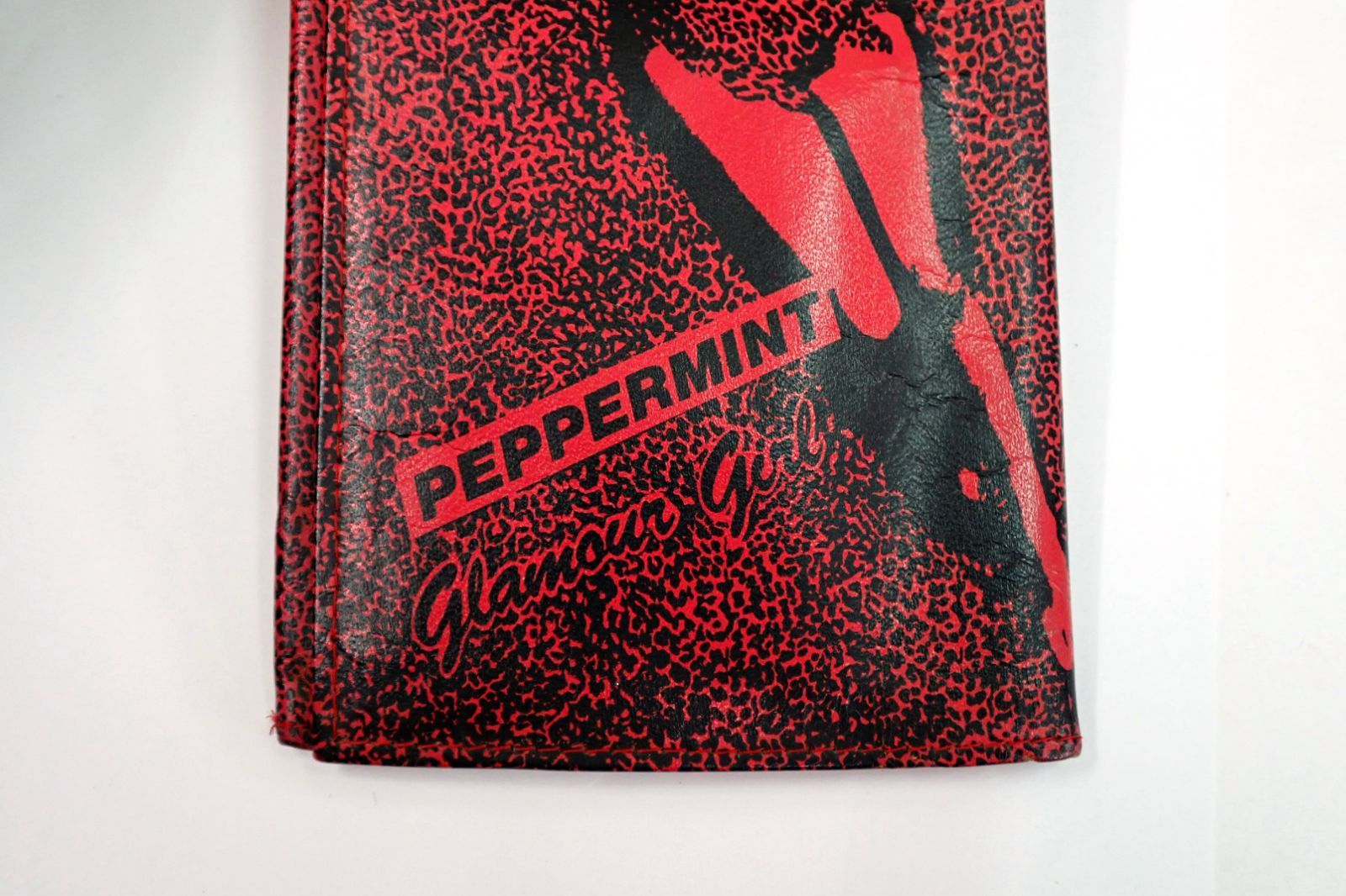 △03 美品 PEPPERMINT ペパーミント 二つ折り財布△80年代/当時物/希少 